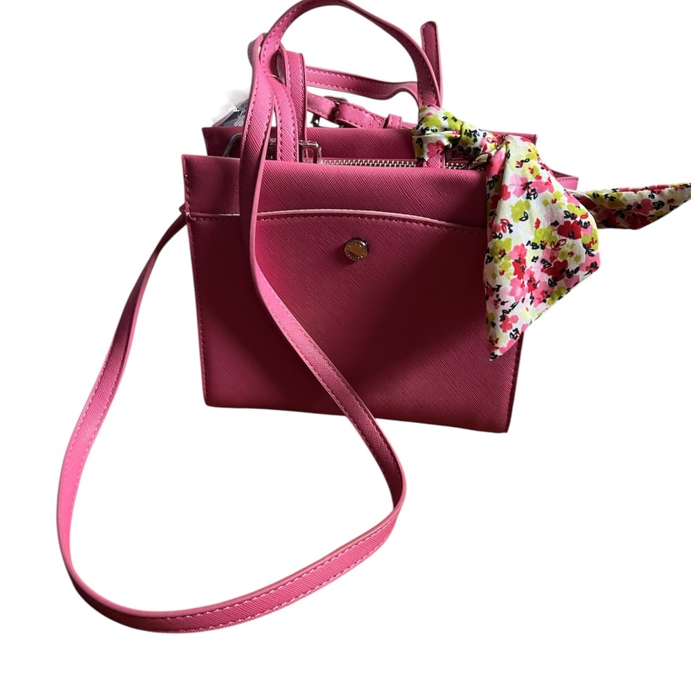 Steve Madden | Pink Small Convertible Crossbody Bag with Floral Scarf NWT